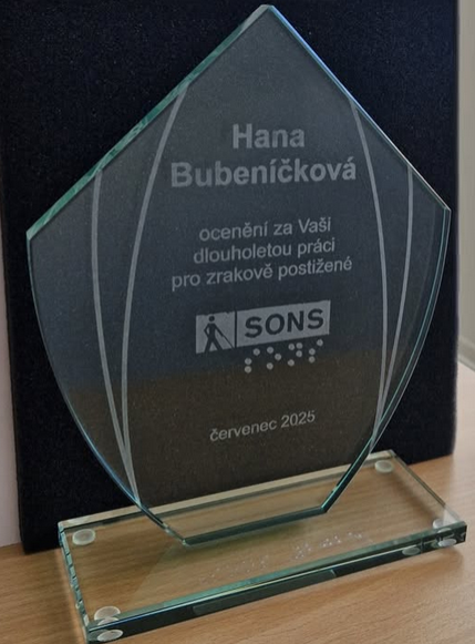 ocenění SONS 2025 pro Hanu Bubeníčkovou